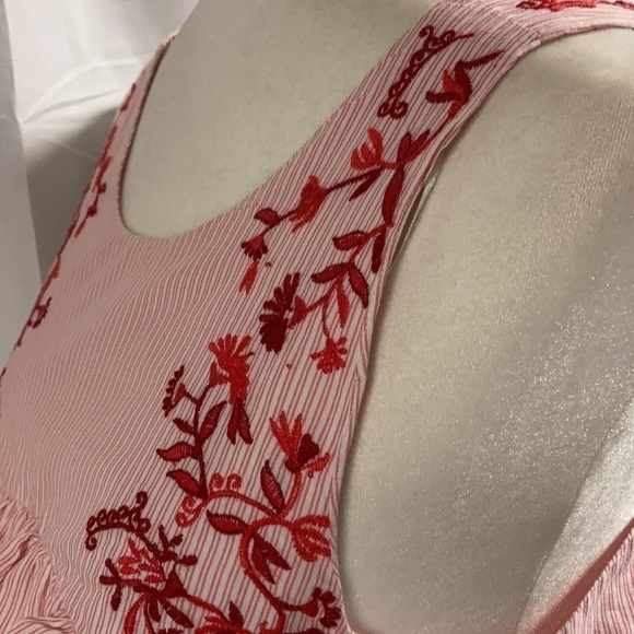 Zara Trafaluc Collection Embroidered Crop Style Ruffled Top - Picture 5 of 12